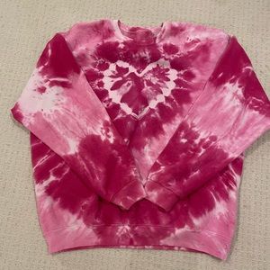 Urban pink tie die crewneck!